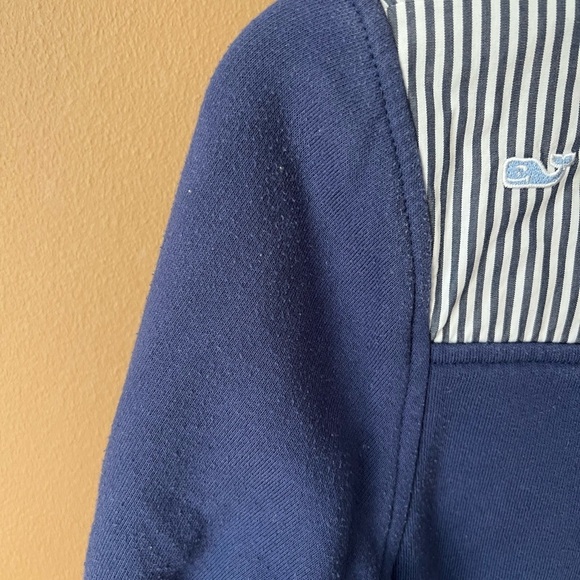 Vineyard Vines Classic Whale Embroidered Shep Shirt Deep Bay Sweater Size M - Picture 6 of 8